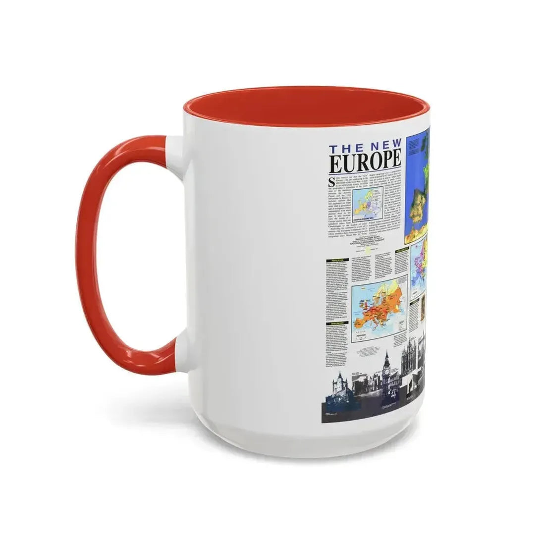 Europe, The New (1992) (Map) Accent Coffee Mug - Go Mug Yourself