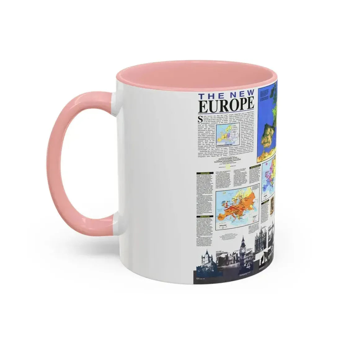 Europe, The New (1992) (Map) Accent Coffee Mug - Go Mug Yourself