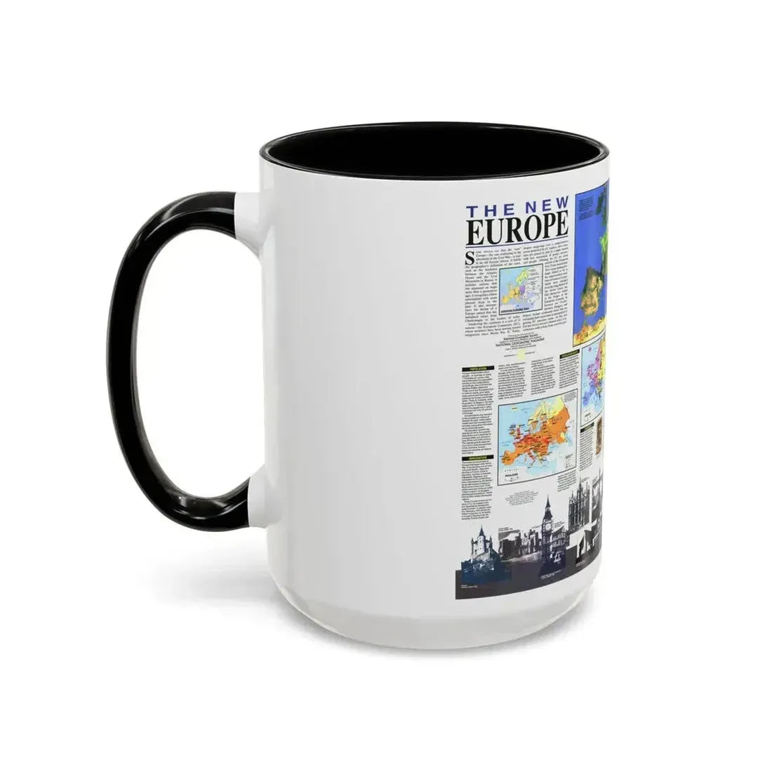 Europe, The New (1992) (Map) Accent Coffee Mug - Go Mug Yourself