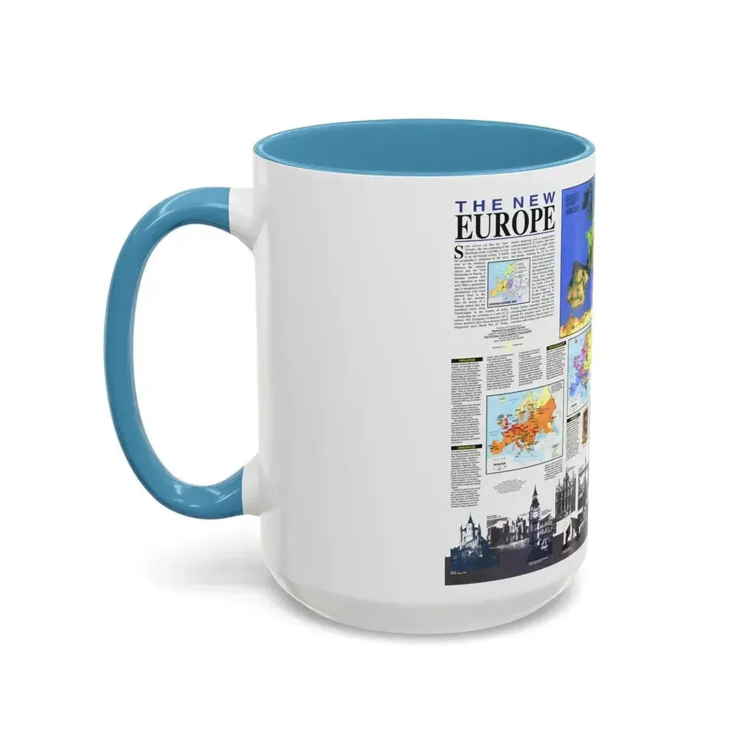 Europe, The New (1992) (Map) Accent Coffee Mug - Go Mug Yourself