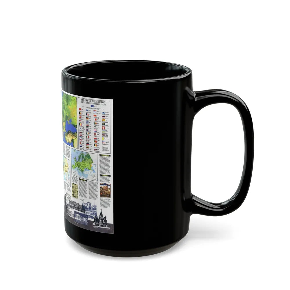 Europe, The New (1992) (Map) Black Coffee Mug-Go Mug Yourself