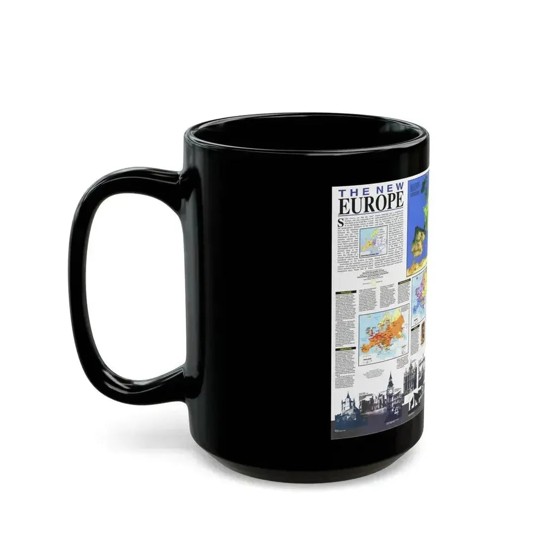 Europe, The New (1992) (Map) Black Coffee Mug - Go Mug Yourself