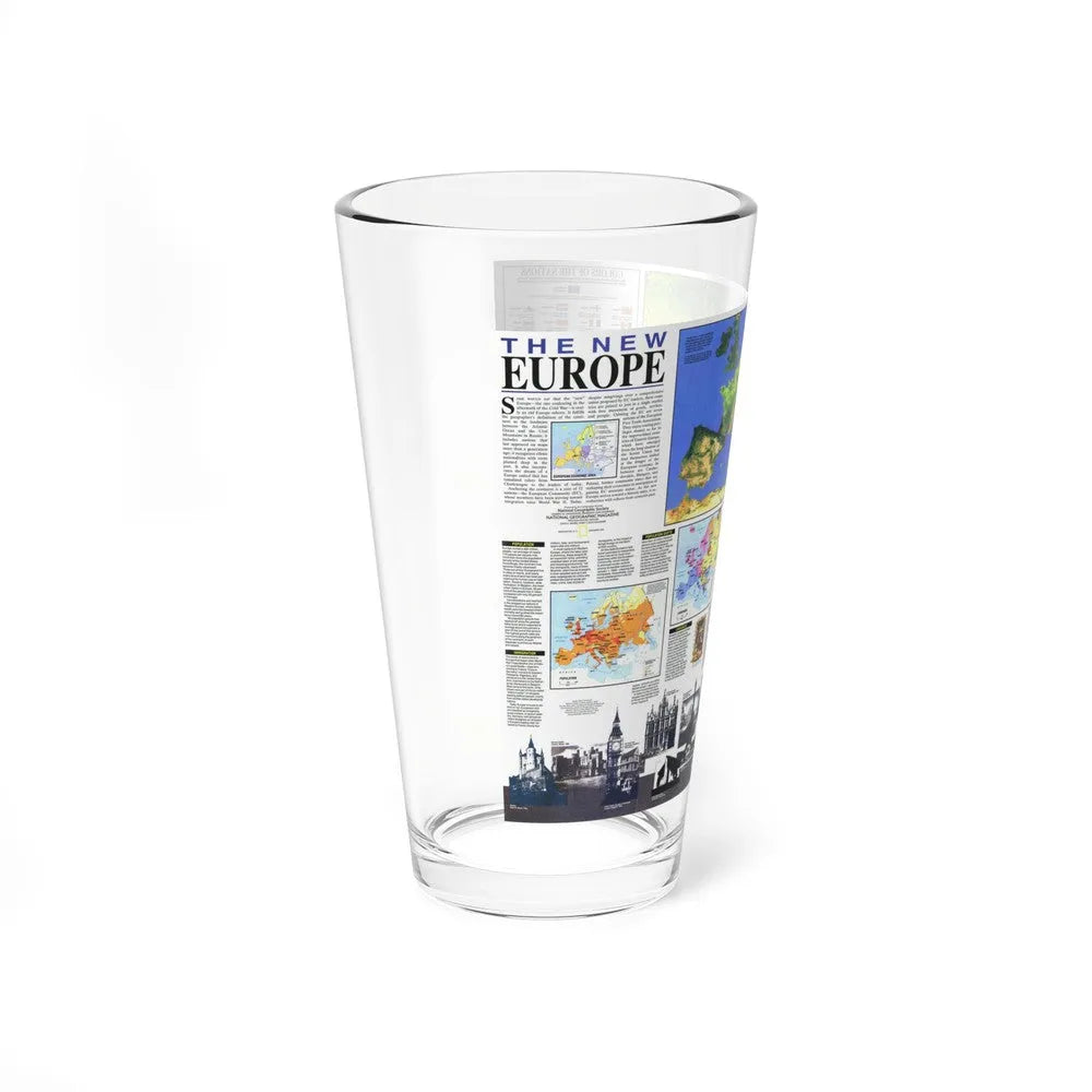 Europe, The New (1992) (Map) Pint Glass 16oz-Go Mug Yourself