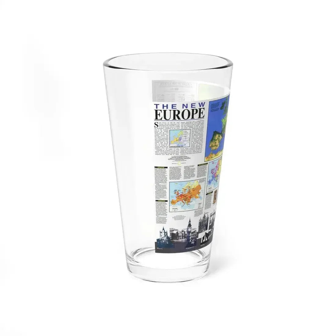 Europe, The New (1992) (Map) Pint Glass 16oz - Go Mug Yourself