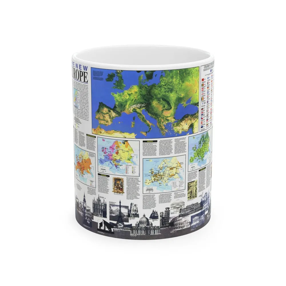 Europe, The New (1992) (Map) White Coffee Mug-11oz-Go Mug Yourself