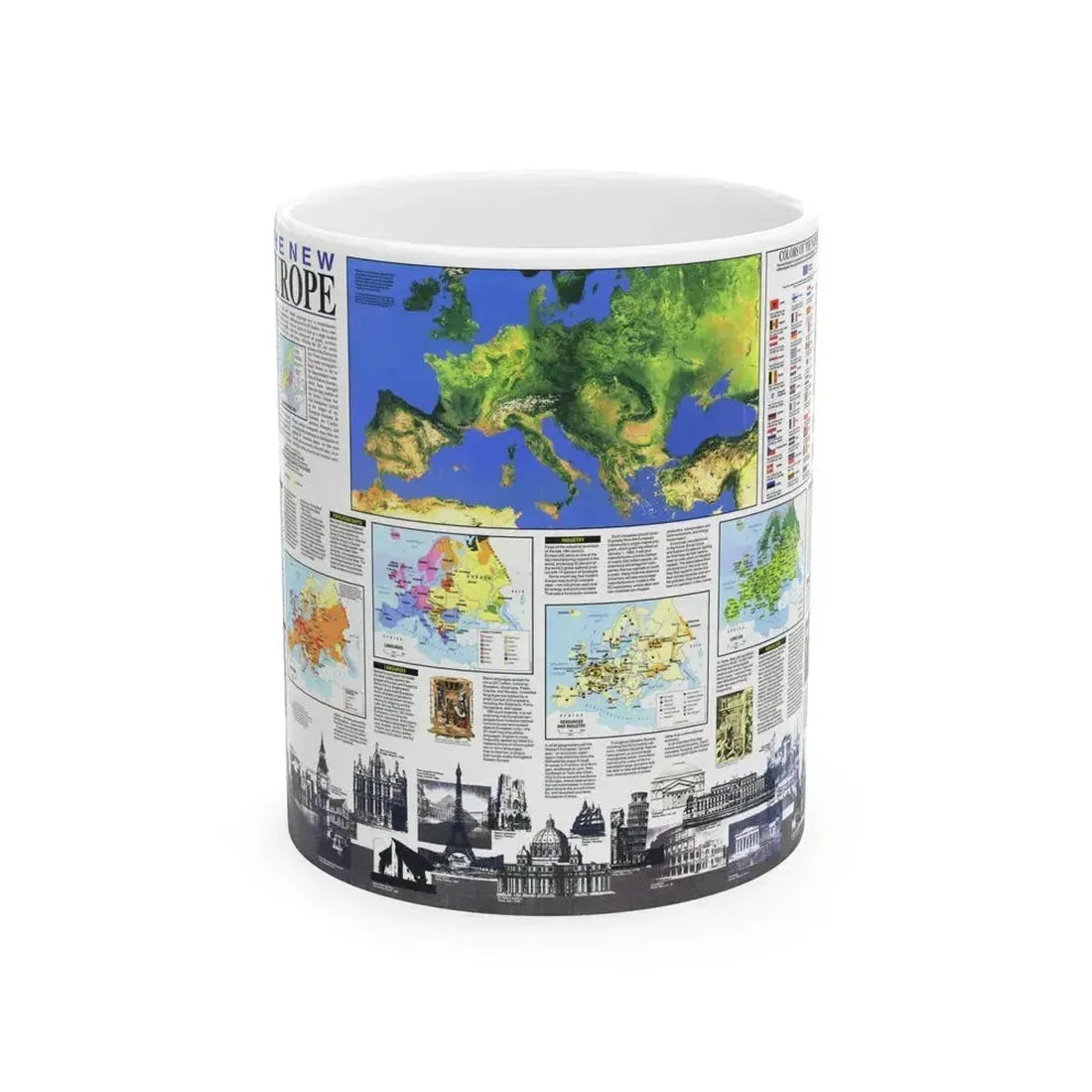 Europe, The New (1992) (Map) White Coffee Mug 11oz - Go Mug Yourself