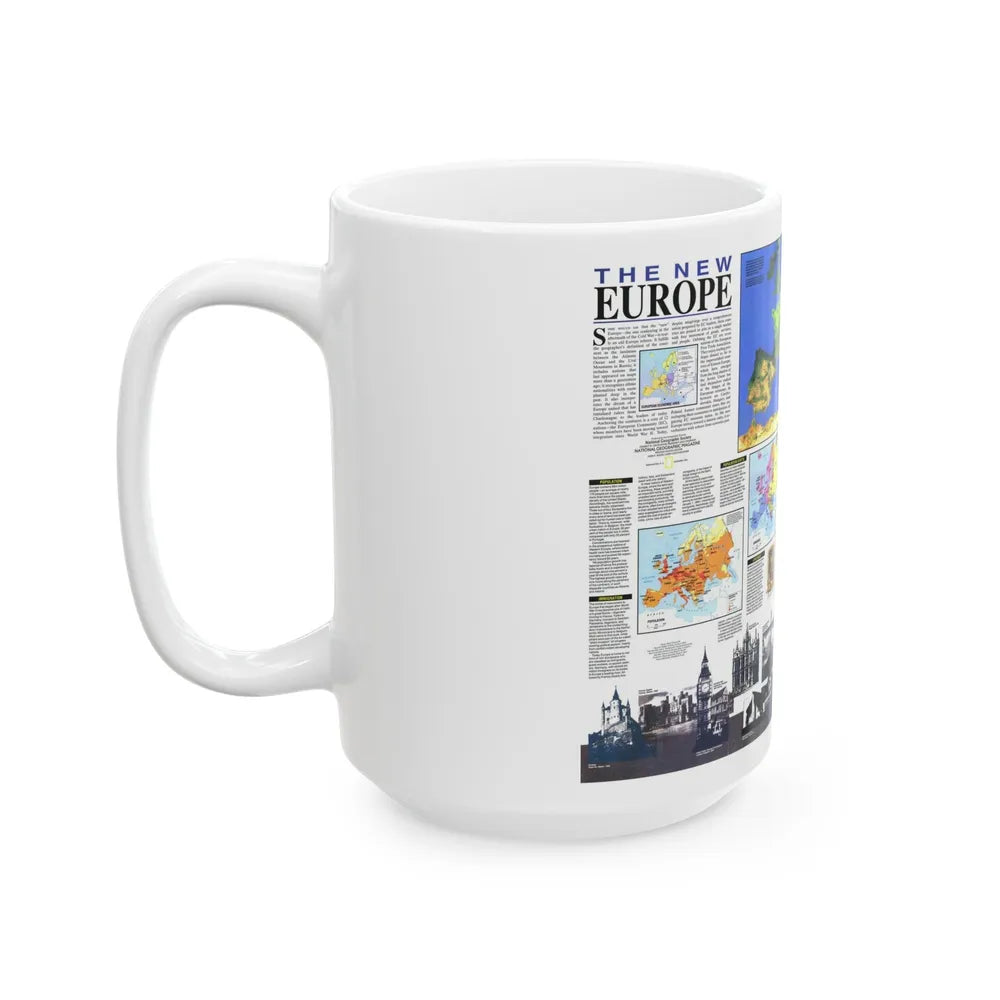 Europe, The New (1992) (Map) White Coffee Mug-Go Mug Yourself