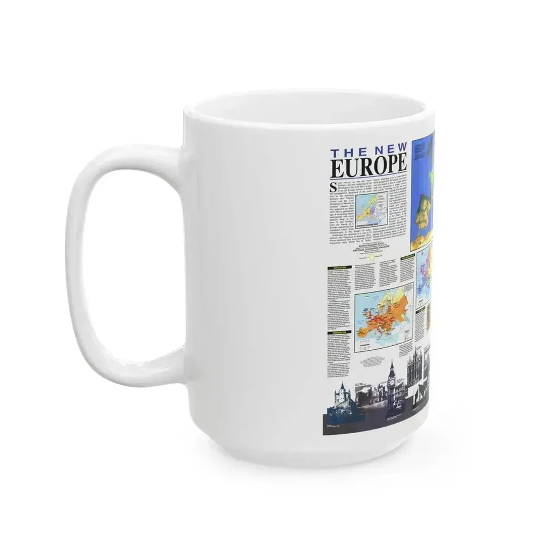 Europe, The New (1992) (Map) White Coffee Mug - Go Mug Yourself