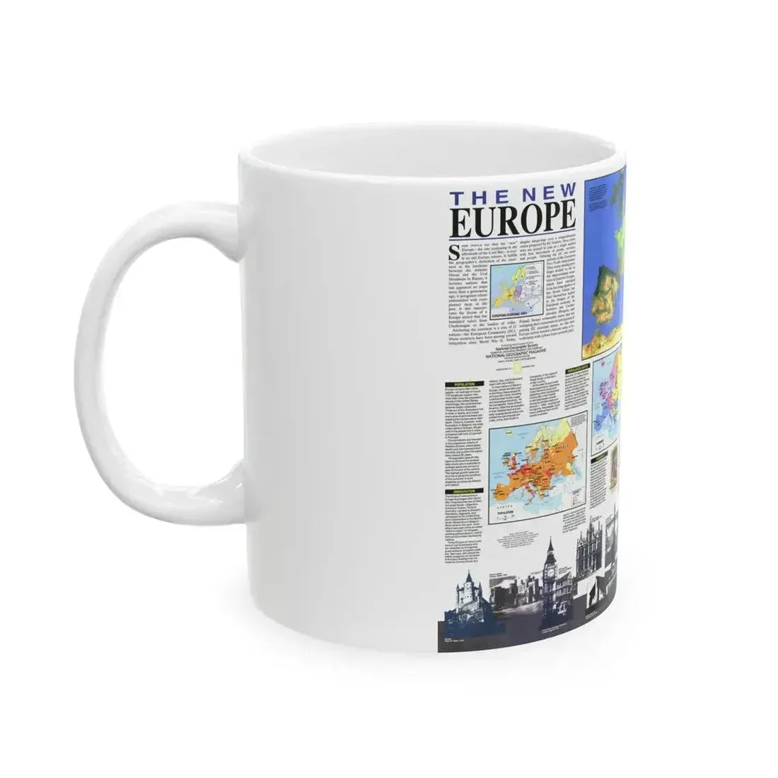 Europe, The New (1992) (Map) White Coffee Mug - Go Mug Yourself