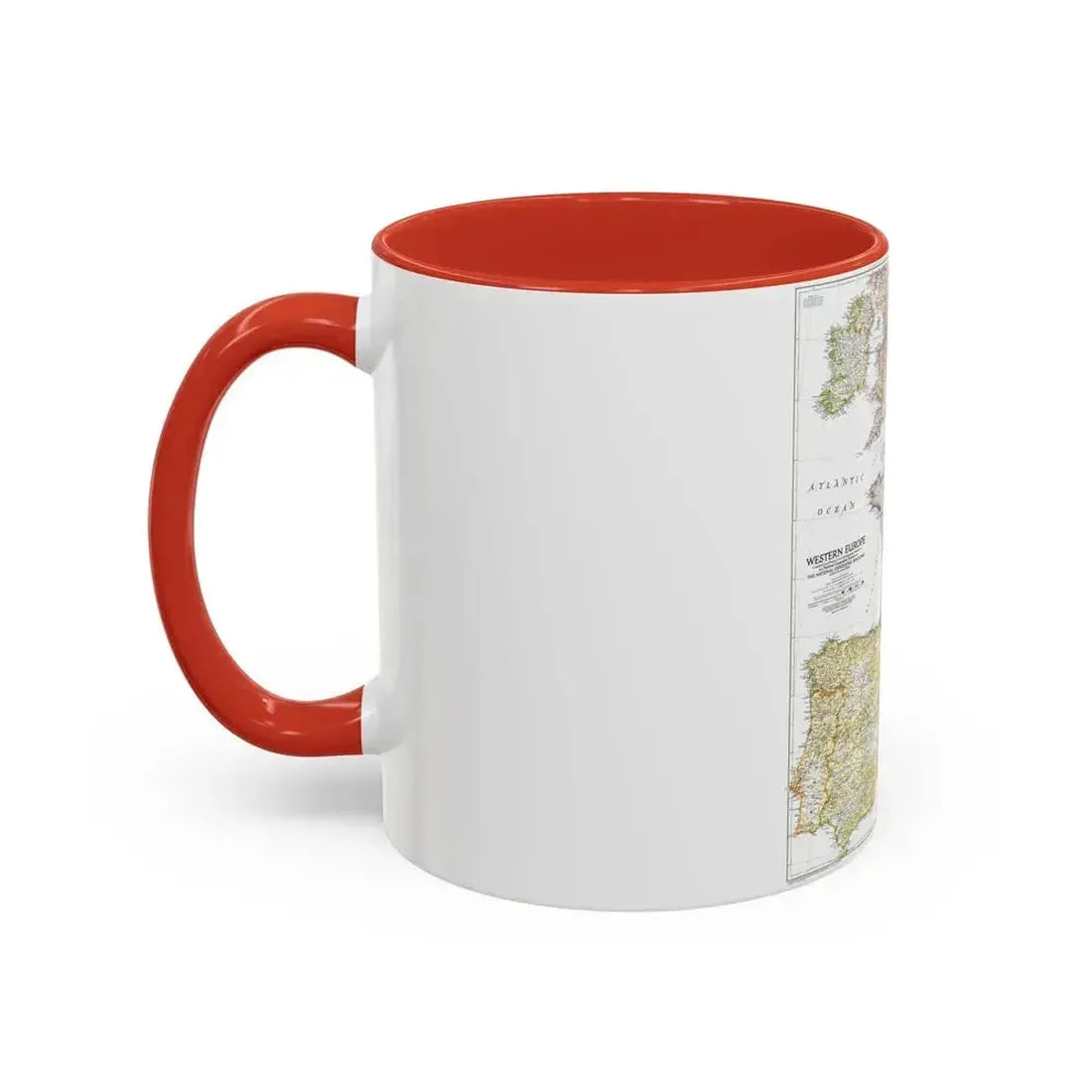 Europe, Western (1950) (Map) Accent Coffee Mug - Go Mug Yourself