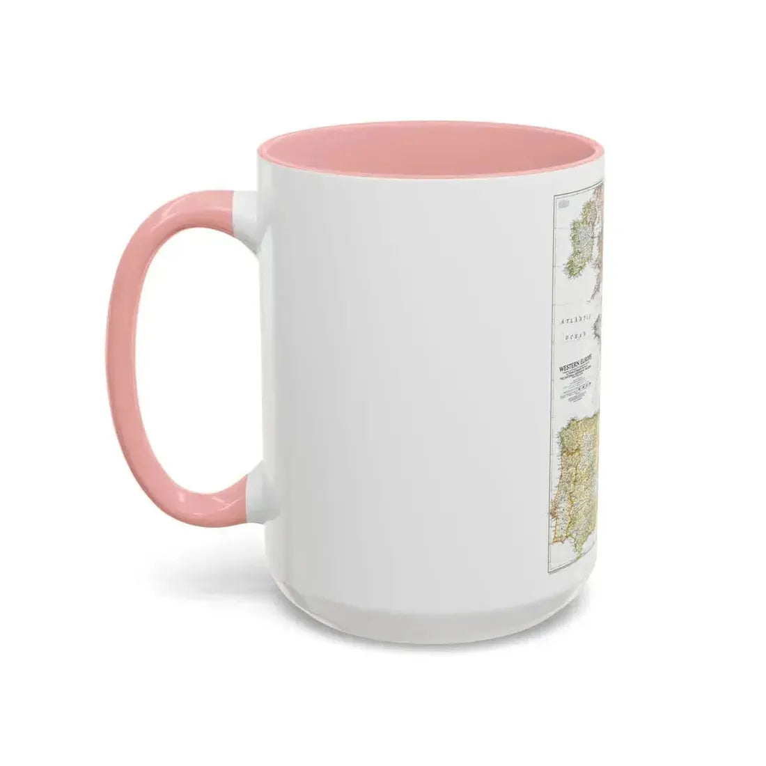 Europe, Western (1950) (Map) Accent Coffee Mug - Go Mug Yourself