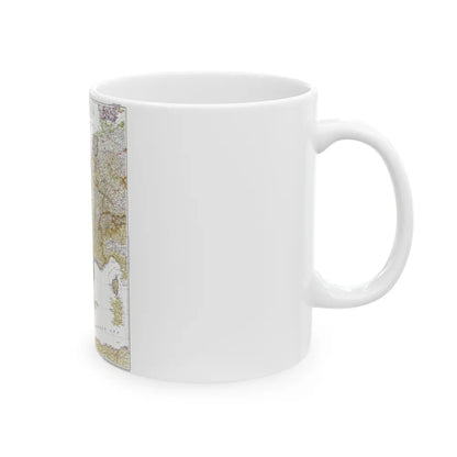 Europe, Western (1950) (Map) White Coffee Mug-Go Mug Yourself