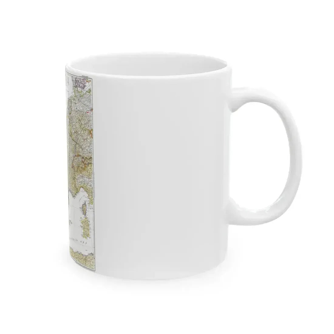 Europe, Western (1950) (Map) White Coffee Mug - Go Mug Yourself