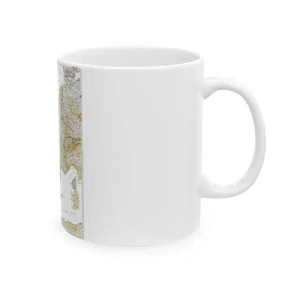 Europe, Western (1950) (Map) White Coffee Mug - Go Mug Yourself