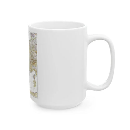 Europe, Western (1950) (Map) White Coffee Mug-Go Mug Yourself