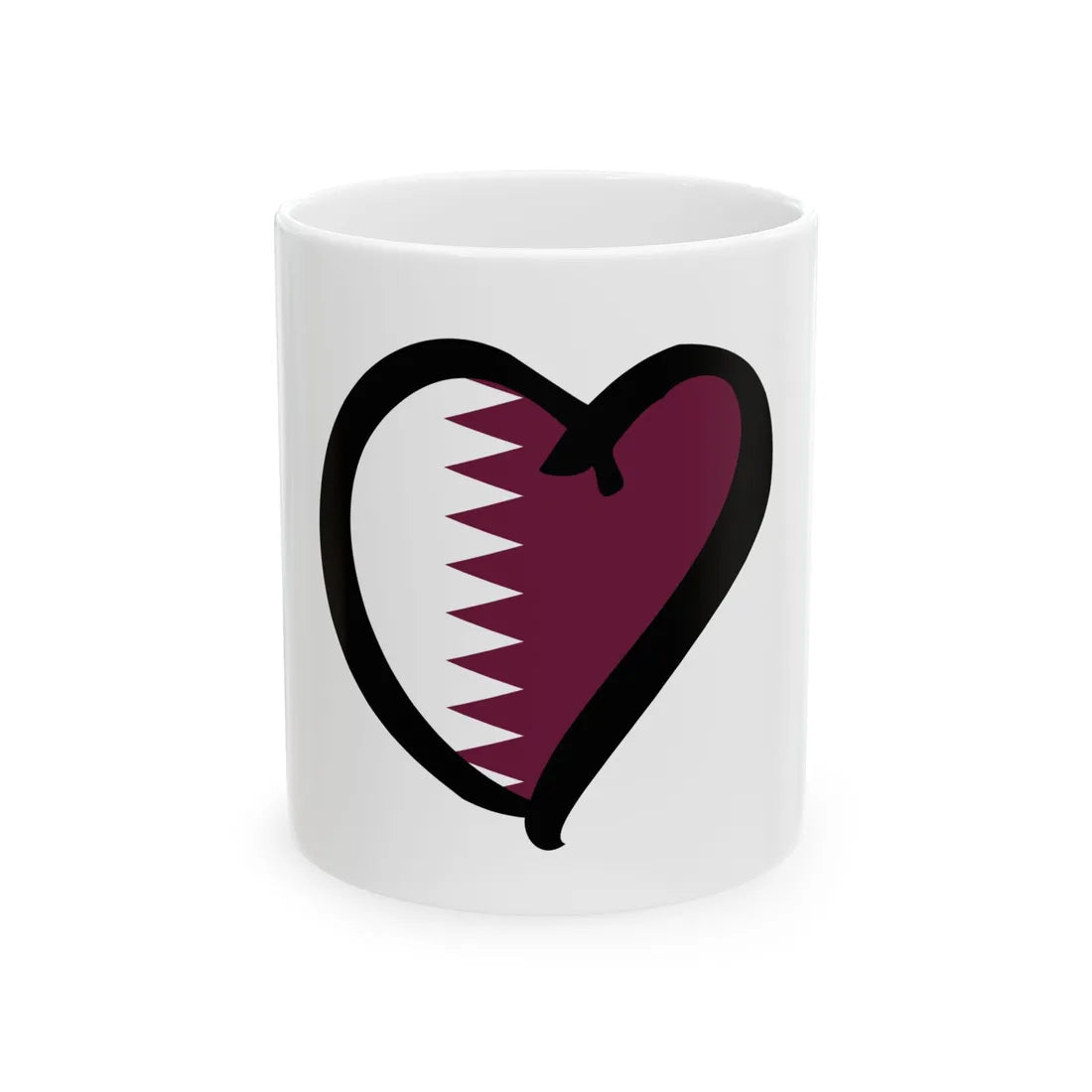 EuroQatarAnterior (Qatar) White Coffee Mug 11oz - Go Mug Yourself
