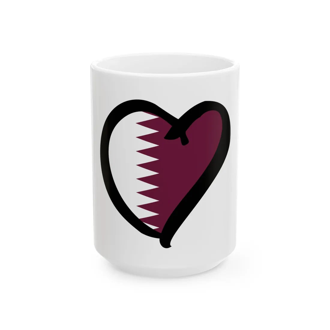 EuroQatarAnterior (Qatar) White Coffee Mug 15oz - Go Mug Yourself