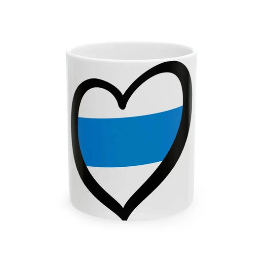 EuroRusia blanca-azul-blanca (Russia) White Coffee Mug 11oz - Go Mug Yourself