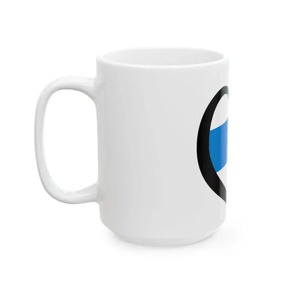 EuroRusia blanca-azul-blanca (Russia) White Coffee Mug - Go Mug Yourself