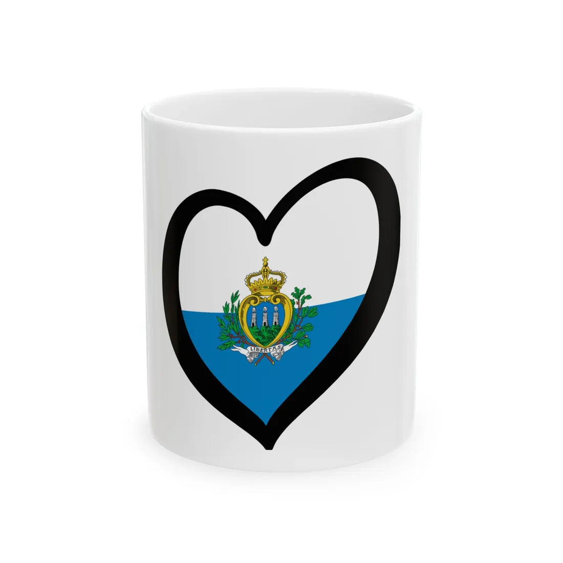 EuroSan Marino pre-2011 (San Marino) White Coffee Mug 11oz - Go Mug Yourself