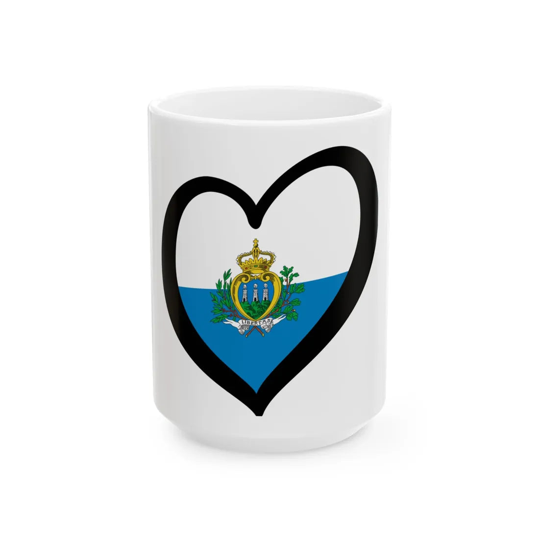 EuroSan Marino pre-2011 (San Marino) White Coffee Mug 15oz - Go Mug Yourself