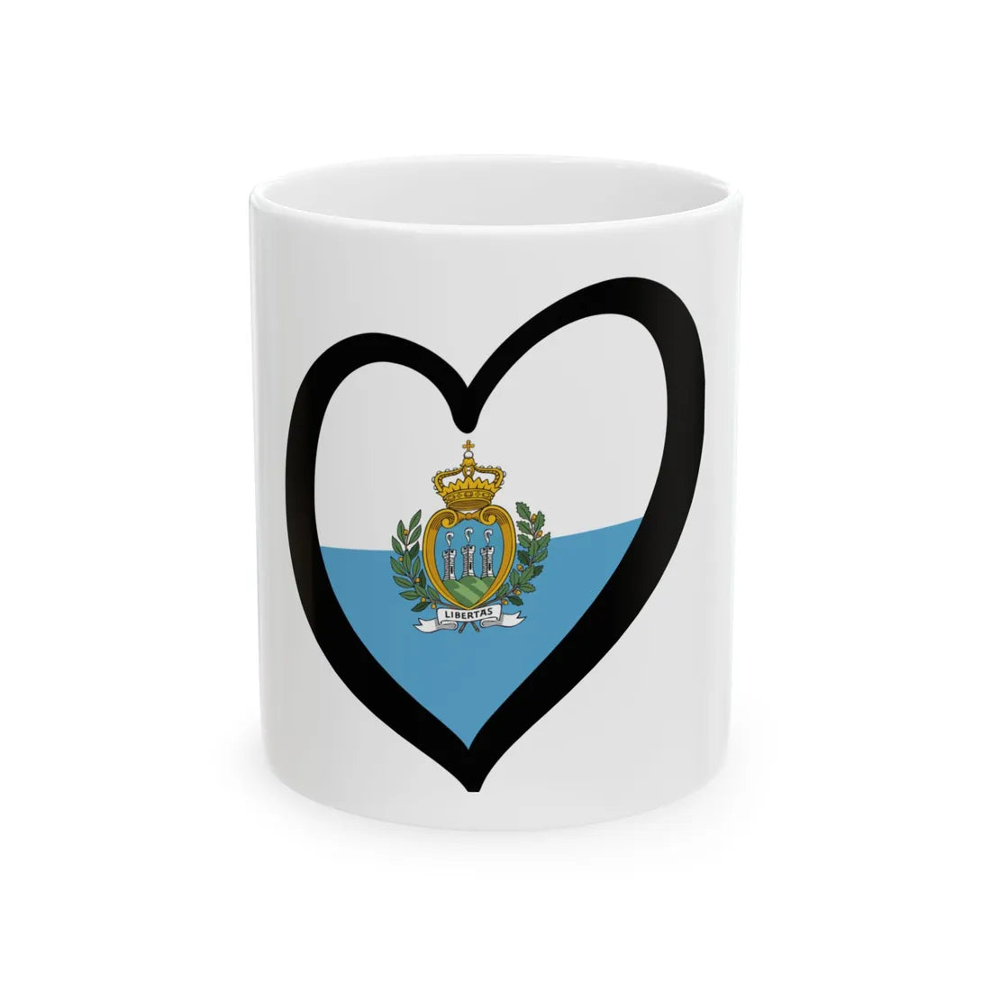EuroSan Marino (San Marino) White Coffee Mug 11oz - Go Mug Yourself