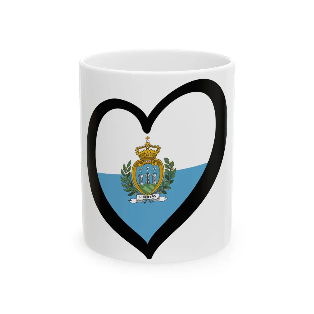 EuroSan Marino (San Marino) White Coffee Mug 11oz - Go Mug Yourself