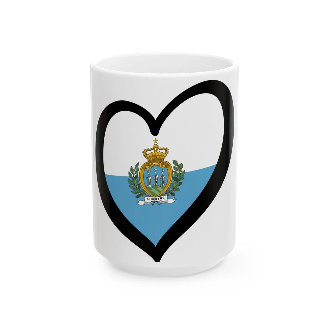 EuroSan Marino (San Marino) White Coffee Mug 15oz - Go Mug Yourself