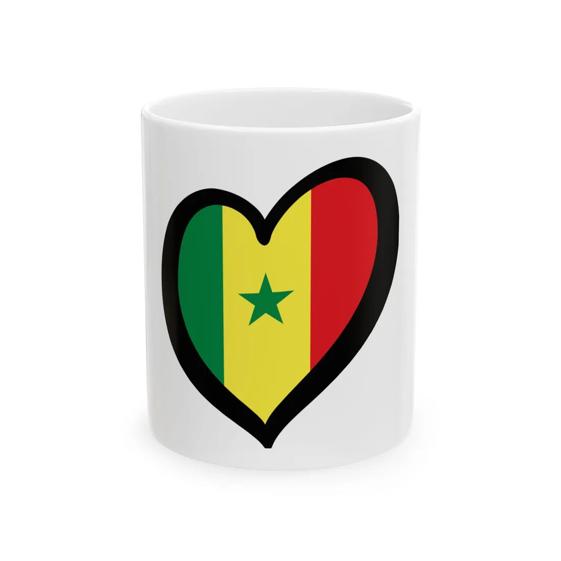 EuroSenegal (Senegal) White Coffee Mug 11oz - Go Mug Yourself