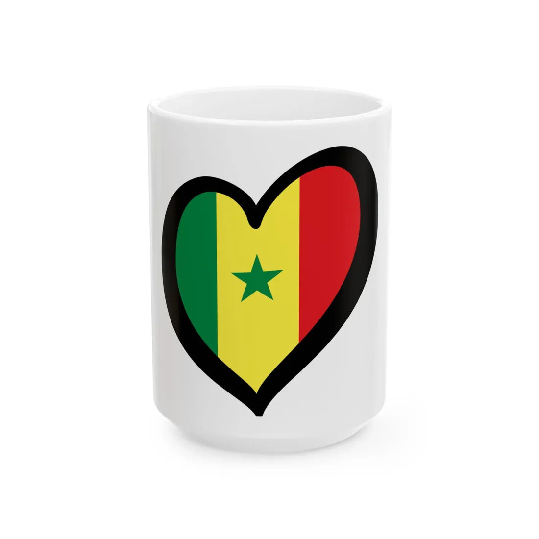EuroSenegal (Senegal) White Coffee Mug 15oz - Go Mug Yourself