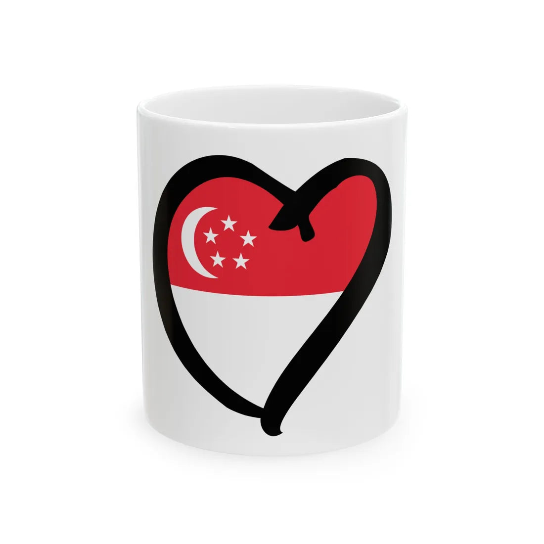 EuroSingapurAnterior (Singapore) White Coffee Mug 11oz - Go Mug Yourself