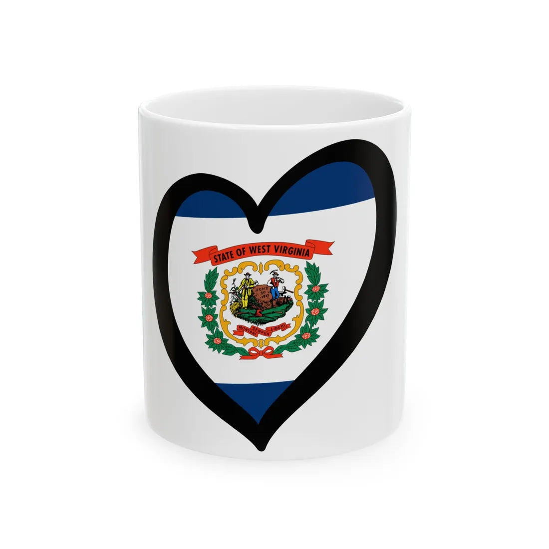 EuroVirginia Occidental (United States) White Coffee Mug 11oz - Go Mug Yourself