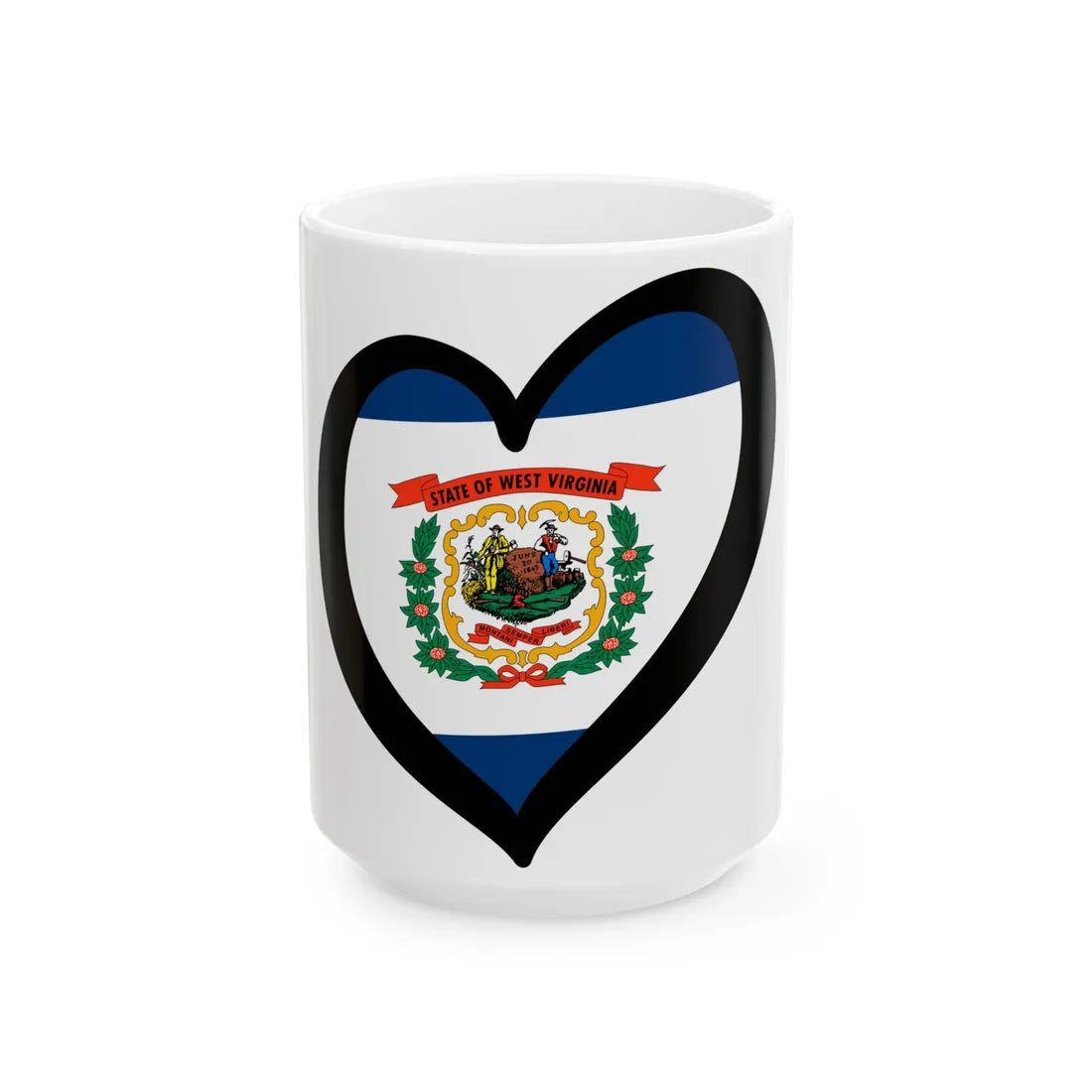 EuroVirginia Occidental (United States) White Coffee Mug 15oz - Go Mug Yourself