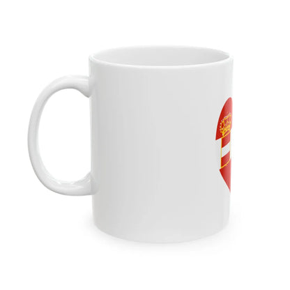 Eurovision Song Contest heart Austria-Hungary white (Austria) White Coffee Mug - Go Mug Yourself