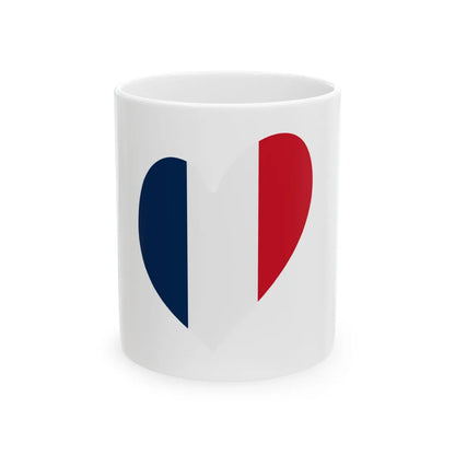 Eurovision Song Contest heart France white 1794-1815 1830-1974 (Belgium) White Coffee Mug 11oz - Go Mug Yourself