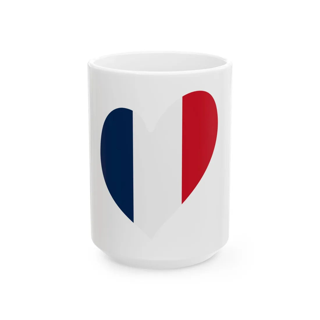 Eurovision Song Contest heart France white 1794-1815 1830-1974 (Belgium) White Coffee Mug 15oz - Go Mug Yourself