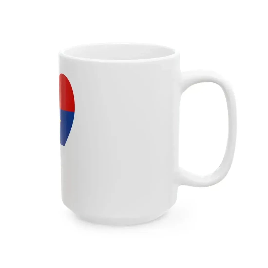 Eurovision Song Contest heart Montenegro white 1946-1993 and Serbia white 1947-1992 (Montenegro) White Coffee Mug - Go Mug Yourself
