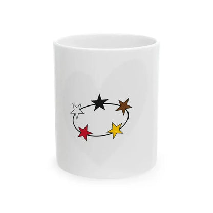 Eurovision Song Contest heart Suriname white 1959-1975 (Netherlands) White Coffee Mug 11oz - Go Mug Yourself