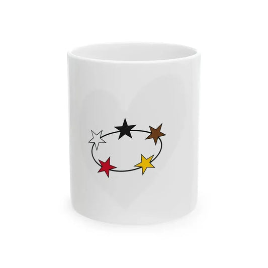 Eurovision Song Contest heart Suriname white 1959-1975 (Netherlands) White Coffee Mug 11oz - Go Mug Yourself