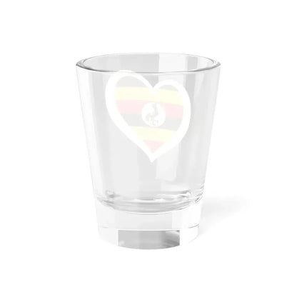 Eurovision Song Contest heart Uganda white (Uganda) Shot Glass 1.5oz - Go Mug Yourself
