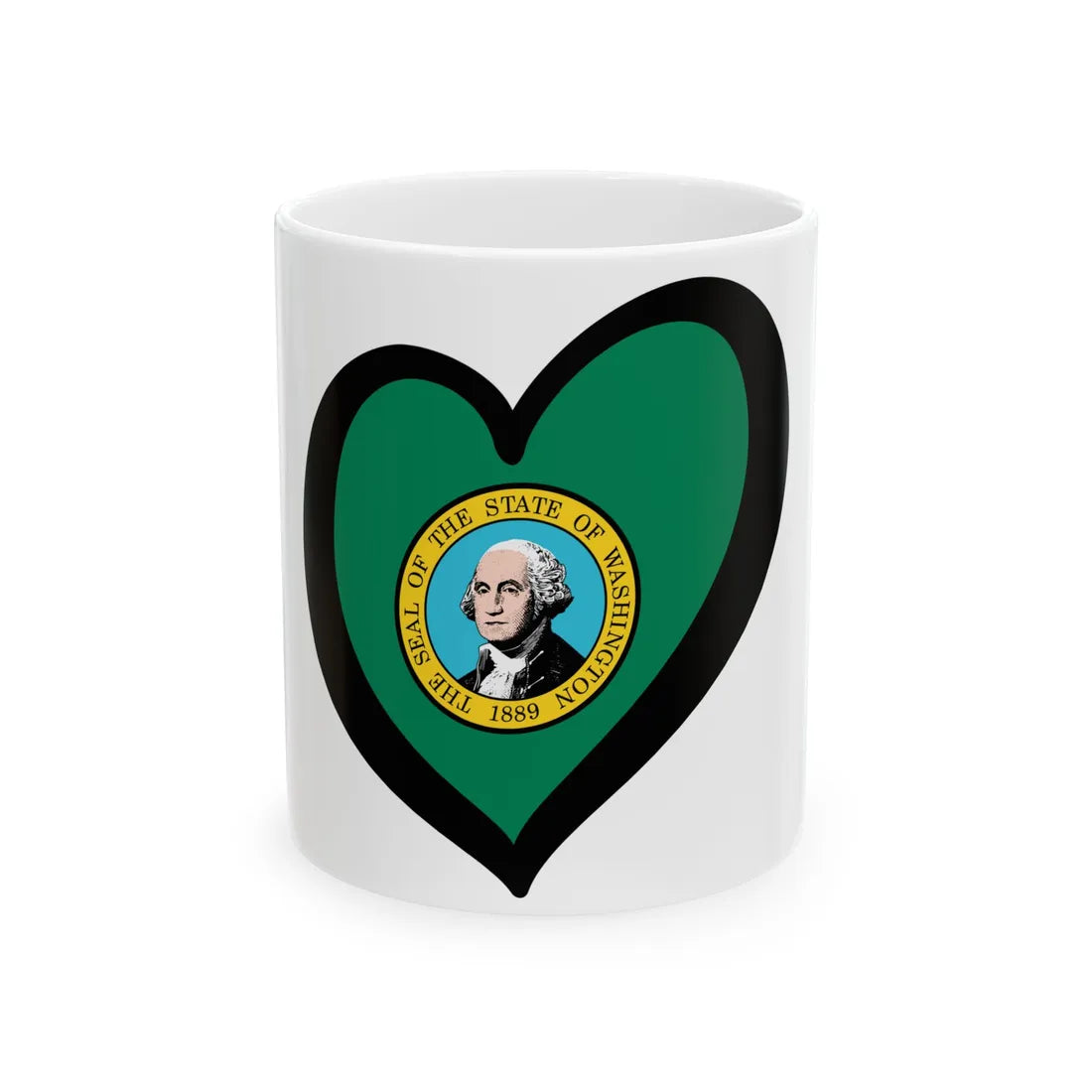 EuroWashington (United States) White Coffee Mug 11oz - Go Mug Yourself