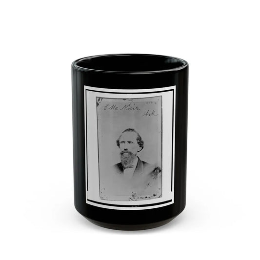 Evander Mcnair, Of Arkansas, Brigadier General, C.S.A., Head-And-Shoulders Portrait, Facing Left (U.S. Civil War) Black Coffee Mug-15oz-Go Mug Yourself