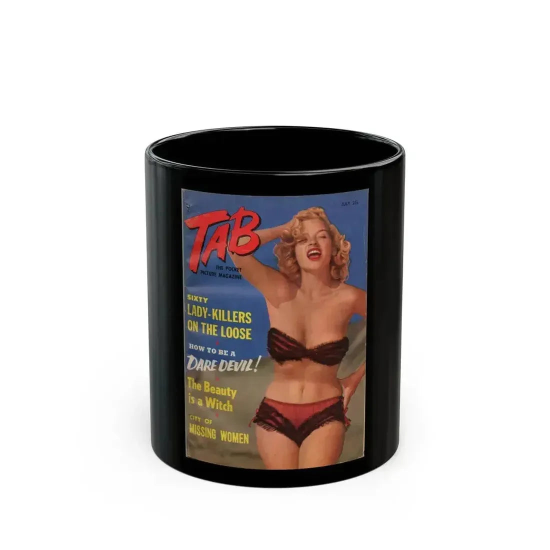 Eve Meyer #08 - Mag. Cover (Vintage Female Icon) Black Coffee Mug 11oz - Go Mug Yourself