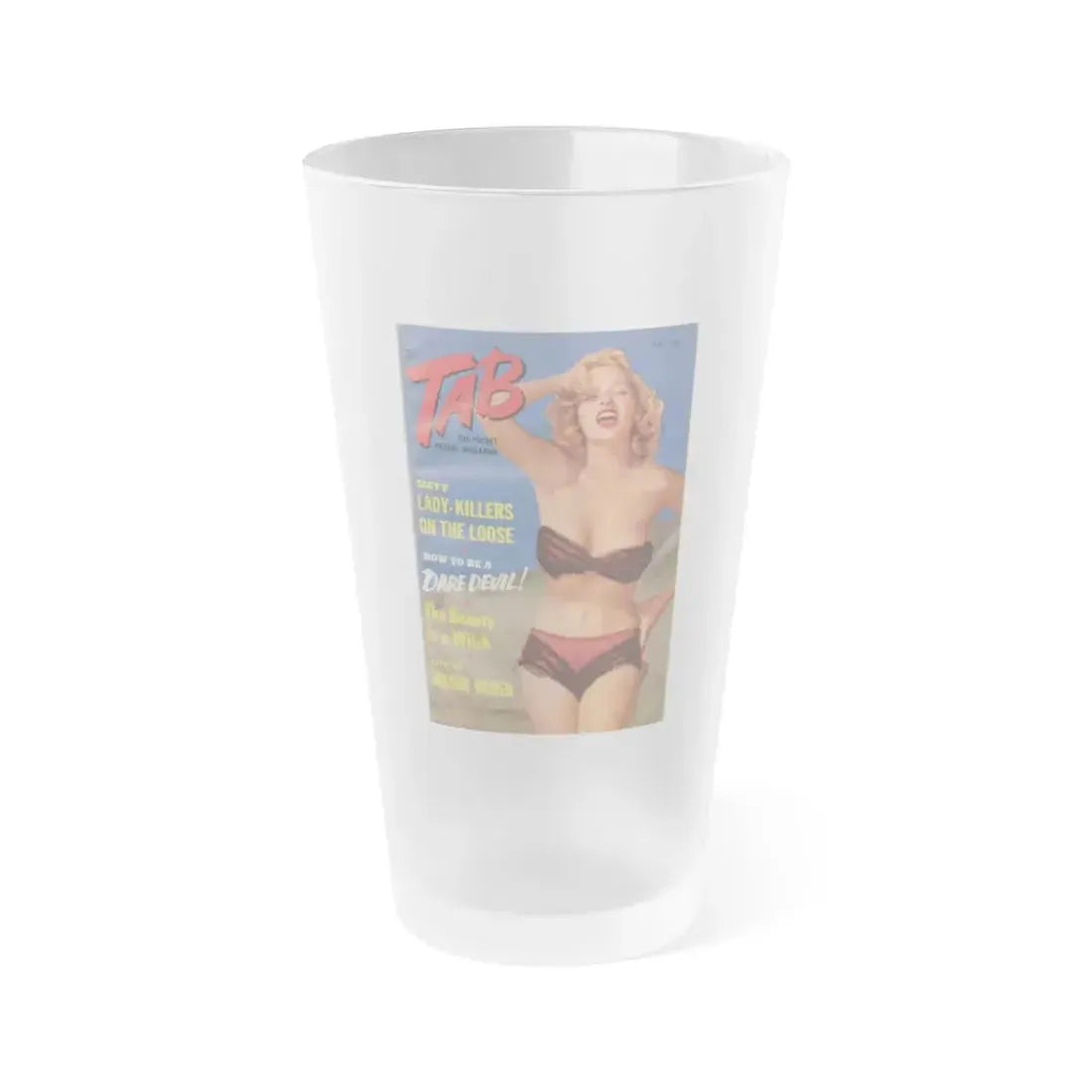 Eve Meyer #08 - Mag. Cover (Vintage Female Icon) Frosted Pint Glass 16oz 16oz Frosted - Go Mug Yourself