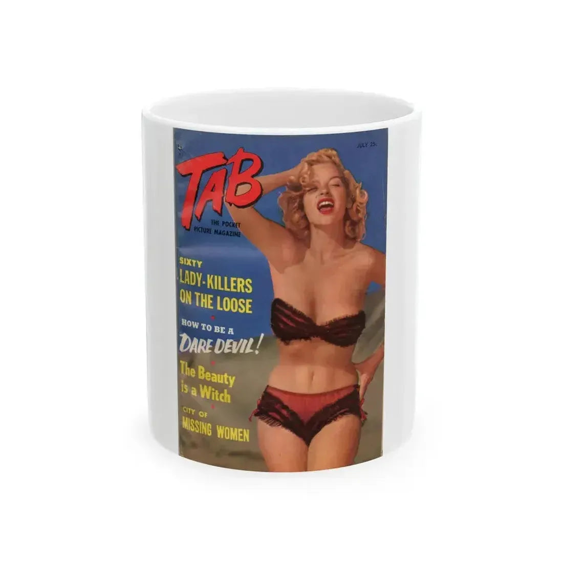 Eve Meyer #08 - Mag. Cover (Vintage Female Icon) White Coffee Mug 11oz - Go Mug Yourself
