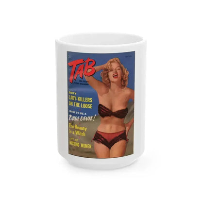 Eve Meyer #08 - Mag. Cover (Vintage Female Icon) White Coffee Mug 15oz - Go Mug Yourself