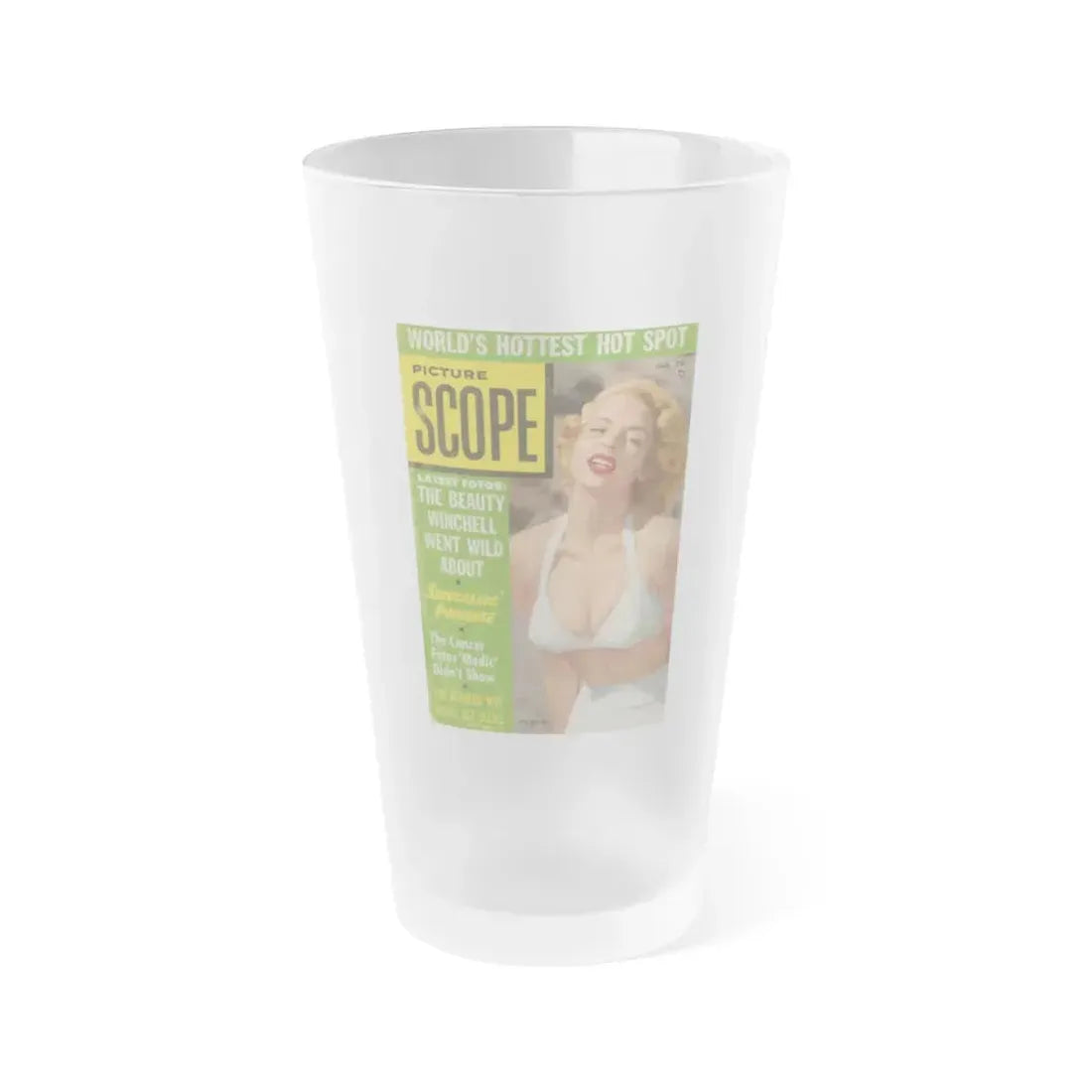 Eve Meyer #09 - Mag. Cover (Vintage Female Icon) Frosted Pint Glass 16oz 16oz Frosted - Go Mug Yourself