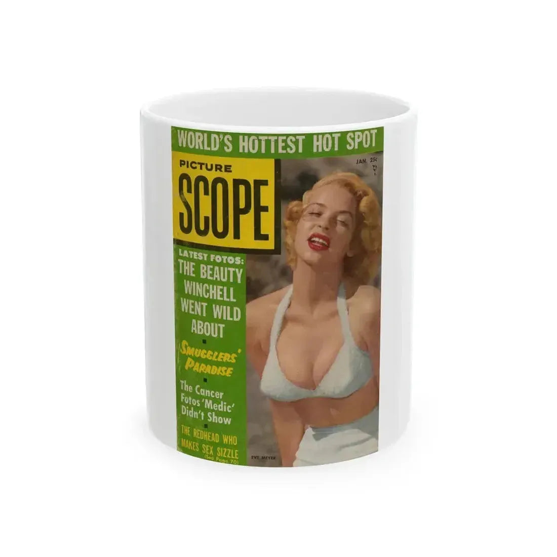 Eve Meyer #09 - Mag. Cover (Vintage Female Icon) White Coffee Mug 11oz - Go Mug Yourself