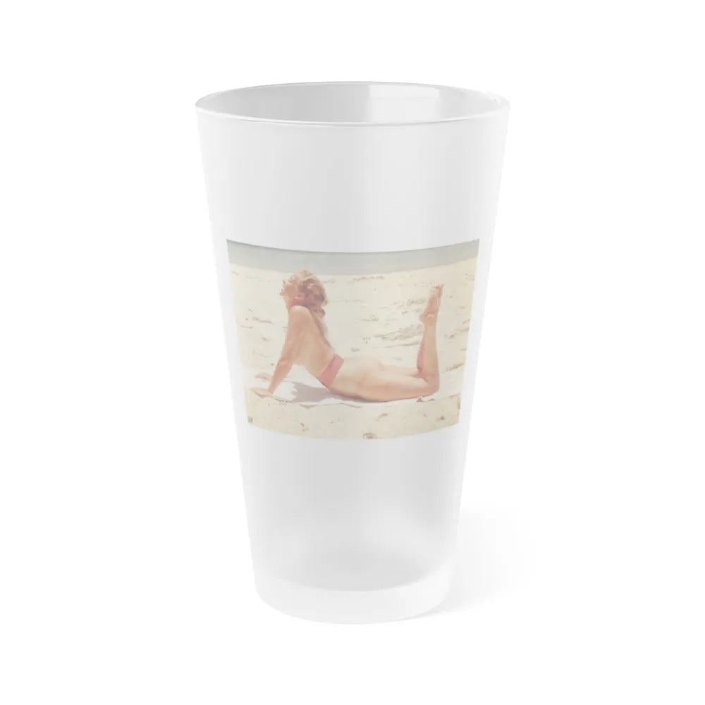 Eve Meyer #12 (Vintage Female Icon) Frosted Pint Glass 16oz-16oz-Frosted-Go Mug Yourself