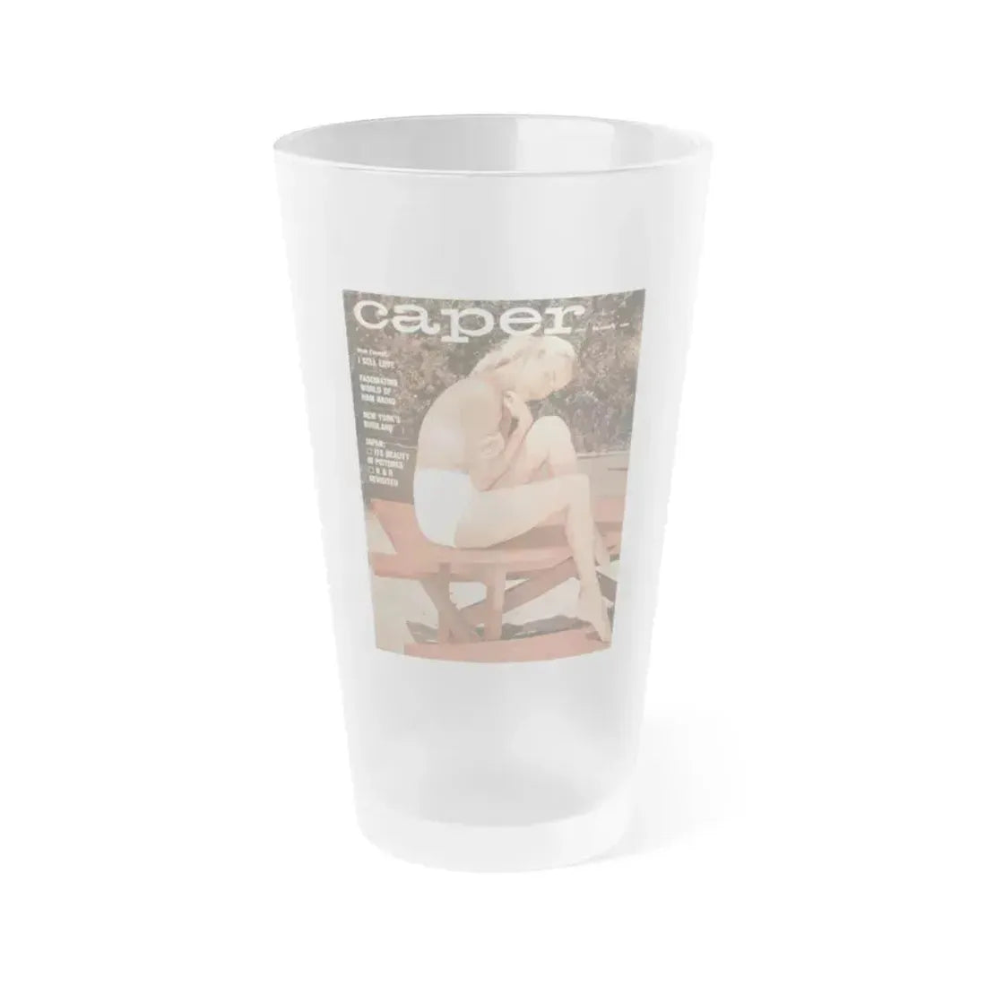 Eve Meyer #22 (Vintage Female Icon) Frosted Pint Glass 16oz 16oz Frosted - Go Mug Yourself